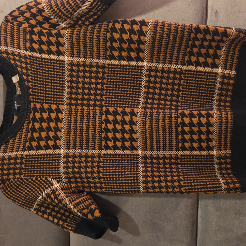 Plaid Short Sleeve Sweater